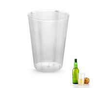 PARENCE.- Set di 10 bicchieri riutilizzabili da 500 ml - Bicchieri rigidi in PP senza BPA | Lenti grandi e resistenti | Riutilizzabile, lavabile, adatto per vacanze, bevande, sidro, birra