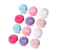 PARENCE.- Set di 12 pouf trucco rotondi - l'accessorio indispensabile per un'applicazione perfetta - morbidi e vellutati - 12 pezzi in colori casuali