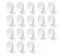 PARENCE - Set di 18 ganci da parete autoadesivi bianchi - piccoli ganci autoadesivi per bagno, cucina, ufficio o porta - fissaggio senza trapano, 18 pezzi