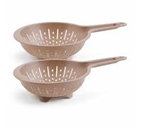 PARENCE. Set di 2 colini per pasta da 16 cm con manico - 2 scarichi di plastica robusti - ideali per riso, verdure, frutta - leggero, pratico - Colore casuale - 2 pezzi