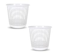 PARENCE.- Set di 2 cubi da ufficio bianchi 18L - Contenitori in plastica 27,5x25cm - Camera da letto, aula, bagno - 2 pezzi