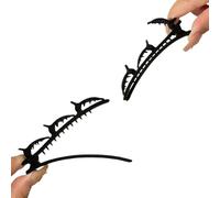 PARENCE.- Set di 2 fermagli per capelli lunghi da 9,5 cm - nero - fermagli per capelli in plastica resistente - accessori per capelli per donne e ragazze - leggero, elegante e pratico