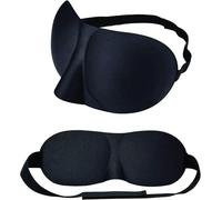 PARENCE - Set di 2 maschere per dormire - Maschera da notte con rinforzo e tacca per il naso - Maschera comfort in pile - 23 x 9 cm