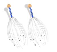PARENCE.- Set di 2 massaggiatori per testa e cuoio capelluto - Strumento per massaggio rilassante per testa, collo e capelli - Ragno antistress con punte - Colore casuale