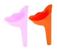 PARENCE. - Set di 2 orinatoi portatili per donna/10 x 13 cm, in silicone, colore casuale (rosa arancione viola)
