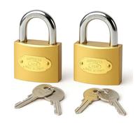 PARENCE - Set di 2 piccoli lucchetti con 2 chiavi ciascuno - ideale per armadietti universitari, armadietti, cassetti, scatole di stoccaggio - corpo metallico - uso quotidiano