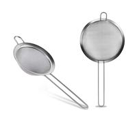 PARENCE.- Set di 2 setacci in acciaio inox da 8 cm di diametro - Setaccio in acciaio inox a maglia fine - Filtro per farina, pasticceria - Facile da pulire - Accessorio da cucina multiuso, 2 pezzi