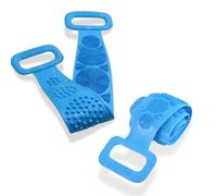 PARENCE.- Set di 2 Spazzole da Doccia in Silicone - Spugna Esfoliante Schiena e Corpo con Manici | Guanto da bagno per massaggi e peeling | Pulizia profonda, delicata e riutilizzabile