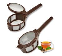 PARENCE.- Set di 2 uova da tè e spezie con manico ergonomico - Mini colino a maglia fine per tisane, caffè, tisane - Dimensioni 14x4x3 cm - 2 pezzi