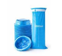 PARENCE - Set di 20 sacchetti sottovuoto usa e getta con collo rinforzato - Prese da 1L - Sacchetti impermeabili e resistenti - Casa, viaggi, uso in auto - 20p