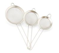 PARENCE - Set di 3 setacci in acciaio inox - rete fine per cottura, cottura e filtrazione - Ø 10 cm / 8,5 cm / 7 cm