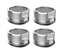 PARENCE.- Set di 4 Aeratore universale per rubinetto M24 - Consigli per il risparmio idrico in effetto cromato | A prova di schizzi, filettatura esterna standard da 24 mm | Guarnizione non inclusa