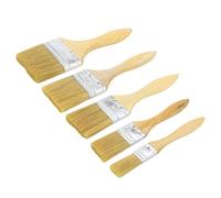 PARENCE - Set di 5 pennelli in legno - Set multiplo 19/30/42/53/65 mm - Parete, mobili, lacca, pennello colorato - Strumenti di pittura per fai-da-te e ristrutturazioni