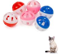 PARENCE - Set di 6 Palle da Gioco per Gatti 4 cm - Giocattoli Interattivi con Campana - Accessorio per Divertimento ed Esercizio Gattino e Gatto Adulto
