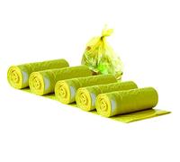 PARENCE.- Set di 70 Sacchetti Ecologici Piccoli/Set di 5 Rotoli Contenenti 14 Sacchetti di Plastica Riutilizzati, 45 * 50cm - Colore Giallo - 20L