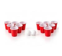 PARENCE. Set Shooter Beer Pong di 14 pezzi - Mini Beer Pong - 12 Mini Bicchieri Rossi da 60 ml e 2 palline - Accessori per Beer Pong per Feste, Feste, Compleanni ed Eventi