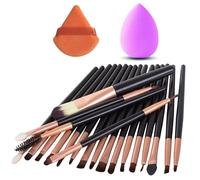 PARENCE.- Set trucco 22 pezzi - 20 pennelli trucco circa 14 cm, 1 spugna frullatore, 1 piumino da cipria - Trucco, set completo, versatile