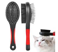 PARENCE.- Spazzola bifacciale per cane e gatto - Spazzola per toelettatura 2 in 1, perni in metallo antigroviglio + setole morbide, rimuove i peli morti e leviga il pelo