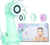 PARENCE - Spazzola elettrica per viso - Cura della pelle - 3 testine - 2 velocità - Esfoliante/Gomma - pulizia - calmante - massaggio & bene essere - ricarica USB e supporto