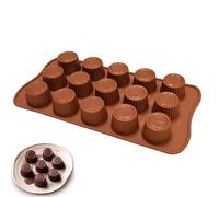 PARENCE.- Stampo in silicone a 15 cavità per cioccolatini, caramelle e praline - antiaderente, riutilizzabile e facile da sformare - resistente da -40°C a +230°C - 21 x 10,5 cm