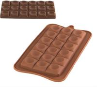 PARENCE.- Stampo in silicone con motivo a barrette di cioccolato - antiaderente, flessibile e riutilizzabile - 17 x 14 cm - ideale per cioccolatini, dolci, torte, gelati e saponi fatti in casa