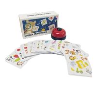 Parent Child Board Game, Fun Preschool Learning Toy, Pattern Matching Card with Bell, Educational Interactive Toy for Boys and Girls Ages 3+, 5.75x3.94x2.13 inches