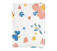 Parents' Day Cartoon Carino Uccello Blu Pelle Passaporto e Vaccino Card Portafoglio Combo Copertura Passaporto Documenti Organizer Holder Accessori Impermeabile, Giorno dei genitori Cartoon carino