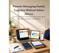Parents Managing Family Logistics Without Inbox Misses: Use AI, Google Calendar, and Gmail labels for weekly school coordination: A Simple Weekly ... Deadlines, Schedules, and Family Tasks