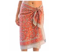Pareo da spiaggia in cotone stampato a blocchi di alta qualità per donna - Pareo morbido e leggero, copricostume, copricostume, gonna avvolgente boho per l'estate, i viaggi e la spiaggia.