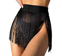 Pareo Donna Mare Corto Gonna da Spiaggia Sarong Donna Spiaggia Wrap Grande Chiffon 2 Pezzi Gonna da Spiaggia con Frange Bikini Coverup Gonna Beachwear Donna per Ragazze Pool Mare Vacanza Estate