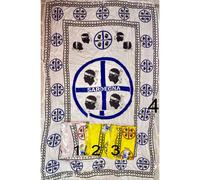 PAREO mare 100% cotone rayon 165x120cm bandiera sardegna 4 mori frange