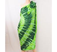 Pareo Sarong Cravatta Tintura 163x117cm 100% Cotone Verde Spiaggia Avvolgere Da
