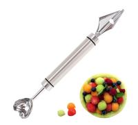 Pares di anguria, strumenti per intaglio di frutta | Set di scoop per ballare anguria a doppia testa,Strumento da cucina in acciaio inossidabile per polpette di carne, servire il burro,