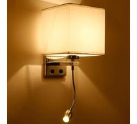 Parete a con Interruttore Lettura Light Camera da Letto Luce Moderna Minimalista Sconce Lino della Linea Lucile, LUMI LANCA LED