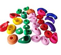 parete arrampicata 30 pezzi/set di prese for arrampicata su roccia, pietre da arrampicata su parete in legno, gioco for parco giochi, kit di presa for mani e piedi, gioco for interni ed esterni