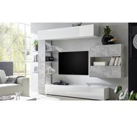 Parete attrezzata libreria Astrakat colore beton