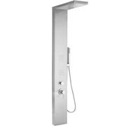 PARETE ATTREZZATA MULTIFUNZIONE MOD MANHATTAN Cromo satinato