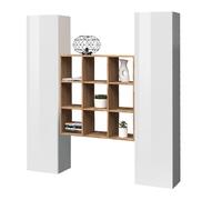 Parete Attrezzata Soggiorno 170x30x180 cm Maruska n°31 Bianco Lucido