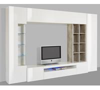 Parete Attrezzata Soggiorno 200x40x35 cm Egypt Ardesia e Acero Pereira