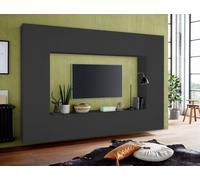 Parete Attrezzata Soggiorno 260x30x180 cm Maruska n°2 Grigio Antracite Opaco