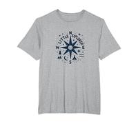 Parete da Parete per cameretta Little Explorer Adventure Compass Maglietta, Uomo Taglie Grandi, Grigio Melange, 2X Tall