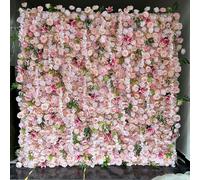 Parete di fiori artificiali di ortensia rosa su base di tessuto della serie Pink, parete di sfondo vegetale fatta a mano, per vetrine di centri commerciali(3 * 3m/9.8 * 9.8FT)