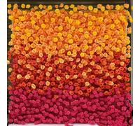 Parete di fiori artificiali in tessuto rosa sfumato, parete di sfondo vegetale fatta a mano, per vetrine di centri commerciali/sfondi per matrimoni/decorazioni fotografiche(3 * 3m/9.8 * 9.8FT)