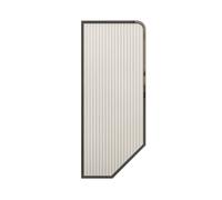 Parete divisoria per orinatoio da uomo, impermeabile, con connettore angolare in acciaio inox, per scuole, centri commerciali, luoghi pubblici, colore nero, 1 pezzo