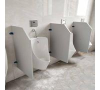 Parete divisoria per orinatoio pubblico da 35,4", parete divisoria per orinatoio a parete, parete divisoria per orinatoio maschile, per bagni pubblici per centri commerciali/luoghi pubblici(B,2pack)