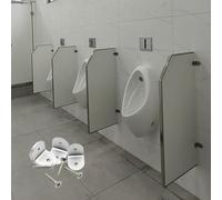 Parete divisoria per orinatoio, separatore per WC da uomo, 4 pannelli per la privacy per bagni pubblici, per una maggiore privacy nelle aree commerciali