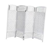 Parete Divisoria, Schermo Portatile, Divisorio For Ambienti A Quattro Pannelli, Pieghevole Indipendente, For Casa, Scuola, Ospedale, Negozio(White)