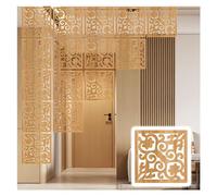 Parete divisoria sospesa Impermeabile - Schermo Traforato in Legno e plastica 29x29cm(Natural B,12Pcs)