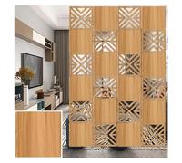 Parete divisoria sospesa in Legno Impermeabile - Schermo for la Privacy 11,4" x11,4(Natural B,12Pcs)