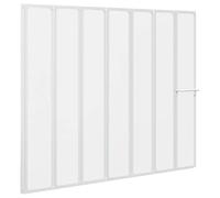 Parete Doccia 140x168 Pieghevole con 7 Pannelli e Portasciugamani Telaio Alluminio Montaggio Universale per Bagno Salvaspazio con Guarnizione in Gomma e Accessori di Installazione